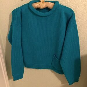 Turquoise long sleeve sweater